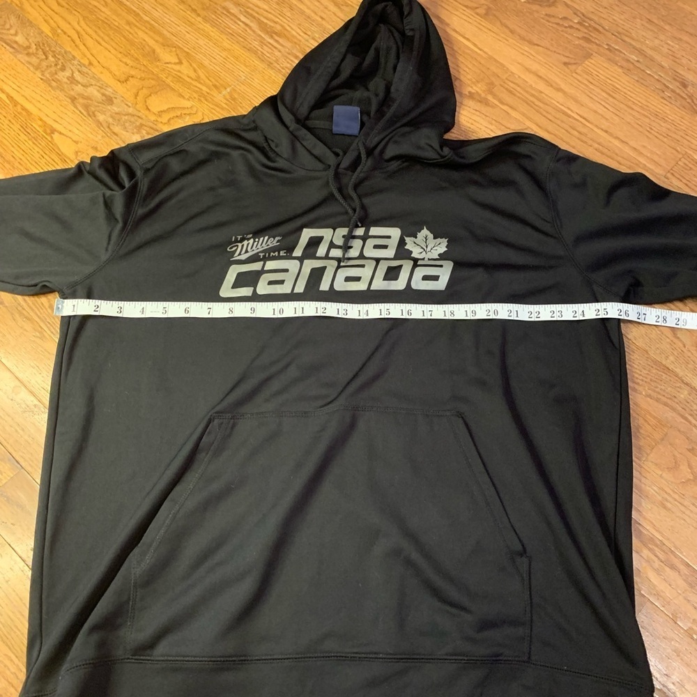 Miller Time NSA Canada Hoodie - Biz Collection 2XL Black Performance Fleece - Picture 7 of 8